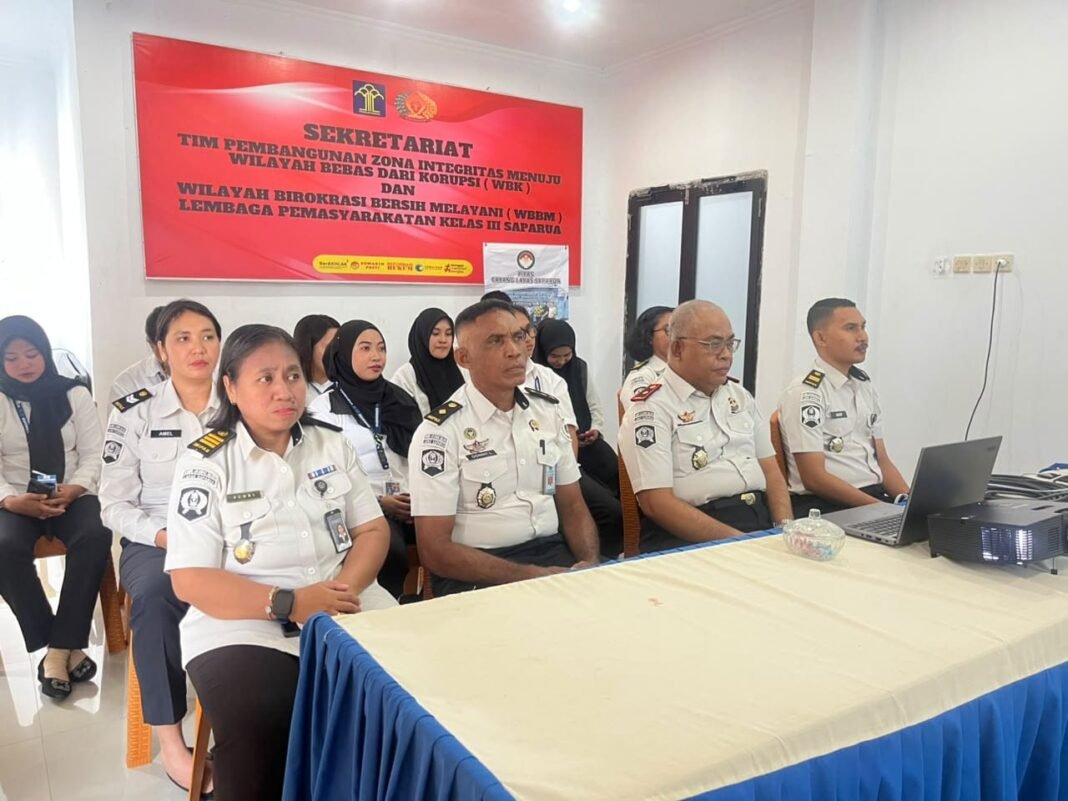 Tingkatkan Integritas, Lapas Saparua Ikuti Zoom Dirjenpas Tingkatkan Integritas, Lapas Saparua Ikuti Zoom Dirjenpas